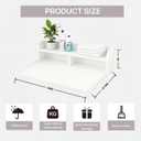 NAT Maya 2-Tier Washer and Dryer Countertop, 54" W x 27.6" D Laundry Room Organization,Washer Dryer Topper Storage for Folding Clothes Over Washer and Dryer-White, Extra Large