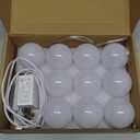 Hollywood Style Led Vanity Mirror Lights Kit - Vanity Lights Have 10 Dimmable Light Bulbs for Makeup Dressing Table and Power Supply Plug in Lighting Fixture Strip, White (No Mirror Included) (10 Bulbs)