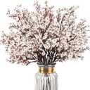 Babys Breath Artificial Flowers, 8 Bundles White Real Touch Fake Flowers Silk Flowers Bulk for Vase Home Office Wedding Spring Indoor Outdoor Centerpiece Table Party Decorations