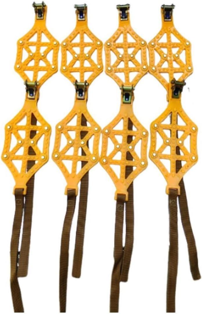 8pcs/set Car Anti-skid Snow Chain Winter Auto Tire Traction Thickening Portable Steel Plate Gear Design Anti Skid Chains