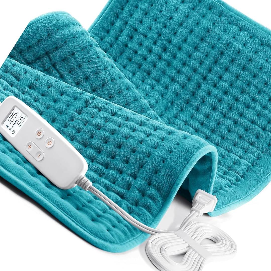 Electric Heating Pad for Back: VAAGHANM 33" x 17" Extra Large Heat Pad for Shoulder & Neck & Back  6 Temperature Settings & Auto ShutOff Timer