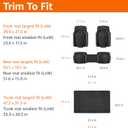 Amazon Basics 4-Piece Heavy Duty Anti-Slip PVC Floor Mats with Cargo Liner, Waterproof Trim To Fit Car Mats, Easy to Clean, Black