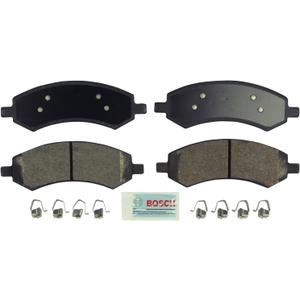 BOSCH BE1084H Blue Semi-Metallic Disc Brake Pad Set With Hardware - Compatible With Select Chrysler Aspen; Dodge Dakota, Durango, Ram 1500, Mitsubishi Raider, Ram 1500, 1500 Classic, Dakota, Front 
