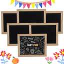 Harloon 6 Pcs 10.5" x 8.5" Framed Chalkboard Bulk Double Sided Wood Tabletop Small Chalkboard Signs Mini Blackboard Classroom School Supplies for Party Home Office Art Craft Birthday Wall Menu Food