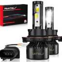 H13 LED Bulb, 600% Brightness 6500K Cool White, 9008 LED Bulbs All-in-One with Cooling Fan LED Fog Lights Plug and Play, Pack of 2