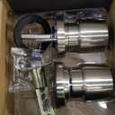 IRONZON Fingerprint Door Knob Fingerprint Door Lock with App Control Smart Door knob for Bedroom, Biometric Door Lock for Apartment Office and Garages Silver