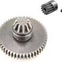 Spur Gear 16401Y Compatible with Hyper GO H16GT H16DR H16BM H16PL Parts 1/16 RC Car Accessories (Black)