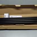 TONIAL Black Double Curtain Rods for Windows, 66-120 Inch, Simple Finials