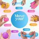 Gumdrop Squishy Toys, Squishy Fidget Toys Stress for Adults, Super Solid Squeeze Ball, Sensory for Stress Relief, Suitable for Adult use in Offices and Homes (Blue)