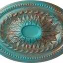 Ekena Millwork CM18SACGS Saverne Ceiling Medallion, 18 1/2 W x 13 1/2 H x 1 7/8 P, Copper Green Patina