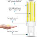 Dimmable G9 LED Bulb 80w 60w Halogen Equivalent, 6300K Daylight White