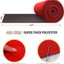 Extra Thick Red Carpet Runner for Party Felt Non-Slip Rubber Backed Aisle Runway Rug for Step, Proposal & Wedding Decorations, Hollywood Oscars RunwayReusable (Red, 4 X 10 FT)