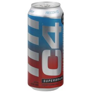 C4 Smart Energy Freedom Ice Energy Drink 12 FL. Oz. Can - 12 / Case, Best By 06/2026