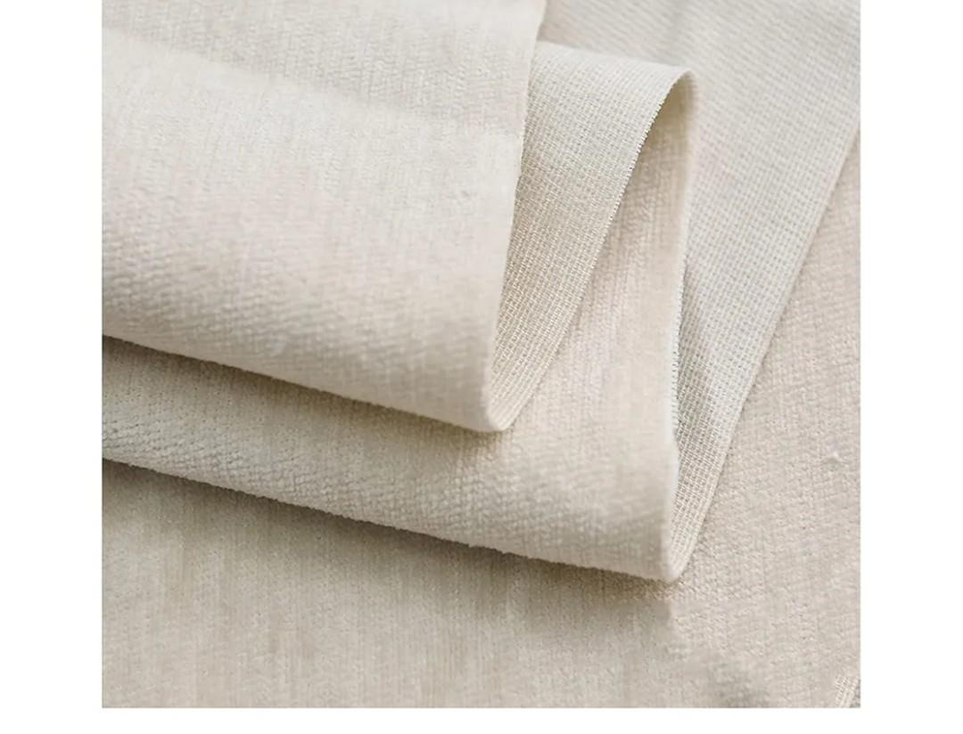 Velvet Chenille Upholstery Fabric by The Meter 150x100cm 59''x39'' for Sofa, Chair Seat Cover, DIY Crafts, Curtains Drapery, Cushions, Sewing(Color:Beige)