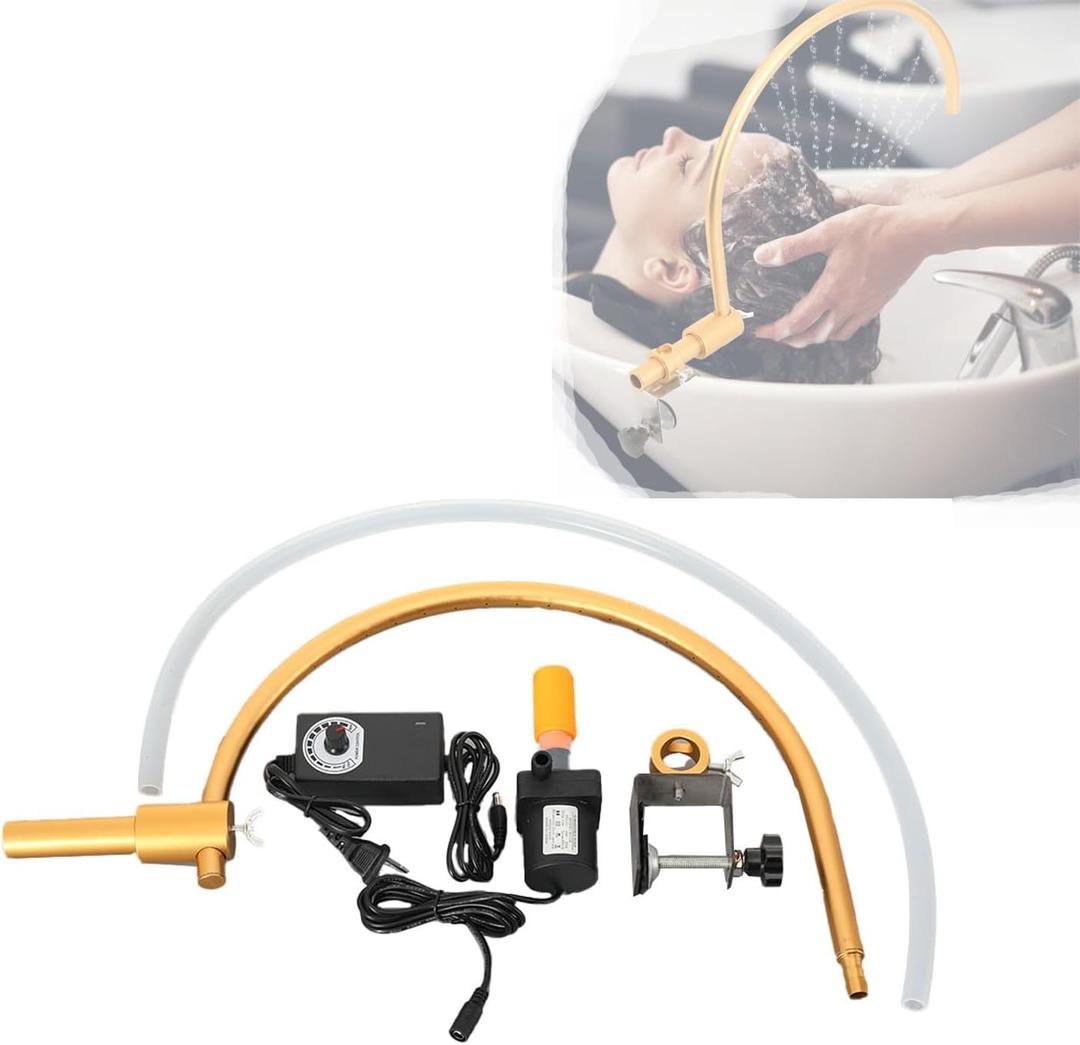 Portable Head Spa Waterfall Equipment, Head Spa Equipment Frame with Pump, 110V Adjustable Shampoo Bowl Water Circulation Rack for Salon and Home