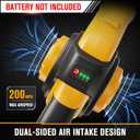 HEINPRO Cordless Leaf Blower Compatible with Dewalt 20V Max Battery (Tool Only), Up to 200MPH Small Electric Leaf Blower, 3 Speeds Mode, Battery Powered Mini Leaf Blowers for Patio