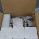 Unicozin Modern Bathroom Light Fixtures, 4 Light Vanity Lights Over Mirror, Black and Gold Wall Lamp with Clear Glass for Living Room Cabinet Bedroom Porch