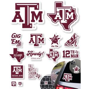 Texas A&M Stickers for Gift, Car, Water Bottle, Laptop, and Phone for TAMU Football Fans and University Graduates (Texas A&M Aggies)