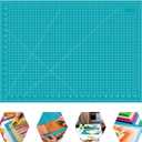 18"x24" Self Healing Cutting Mat, Sewing Mat for Crafts, Double Sided 5-Ply Table Cutting Board for Fabric Quilting Leather Modeling Hobby Project, Turquoise