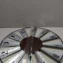 Mrocioa 24inch Windmill Distressed Metal Wall Clocks Rustic Large Decorative Clock Oversized Farmhouse Decor,Non Ticking,Battery Operated