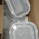 HOMBERKING 24pc Glass Food Storage Containers with Lids, Glass Meal Prep Containers with Leak Proof Snap Lock Lids, Airtight Bento Lunch Boxes, Kitchen Storage (12 lids & 12 Containers) - White (12 Pack 11~35oz)