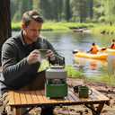 Indwell Infrared Propane Camping Stove - CSA Certified Portable Gas Stove with 23inch Extended Hose & Piezo Ignition, Windproof Single Burner for Backpacking, Hiking, Fishing & Emergency Preparedness