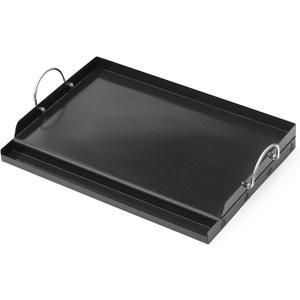 Onlyfire Universal BBQ Griddle with Handles for Charcoal/Gas Grills, Ceramic Coated Non-stick Flat Top Griddle for Outdoor Cooking, 23" x 16"