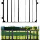 48*32.5in Heavy Duty Adjustable Outdoor Metal Deck Gate with Hinges & Latch, 48in*32.5in