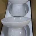 vancasso Elevated Cat Bowls 2-Pack, Ceramic Raised Cat Food and Water Dishes with 5.1" Height & 6.2" Wide Opening - Anti Vomit, Whisker Fatigue Relief for Senior Cats, and Small Dogs (White)