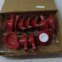 12 Pcs Diwali Diyas Lamp Decorations, Diwali Red Led Water Sense Lights, Waterproof Flameless Oil Lamp Shape Tea Lights, Diwali Decorations for Home Indian Temples Pooja Housewarming Return Gift