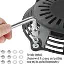 GCV160 Pull Start Recoil Starter Compatible with Honda GCV160 GCV135 HRU19 EN2000 GC160 GC135 Lawn Mower Pressure Washer Engine Parts Pull Cord Assembly (Black)