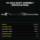 Front Passenger Side CV Axle Fit 2012-2015 for Honda Pilot V6 3.5L