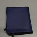 HAUTOCO Money Bag with Zipper 11x6.1 inch Money Pouch with Lined PU Leather Bank Bag Two Pockets Utility Wallet for Cash Check Receipt Coins Cosmetics, Dark Blue