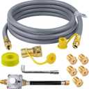 Propane to Natural Gas Conversion Kit for Nexgrill Grills, 10FT 1/2'' Natural Gas Hose and Regulator, Convert Propane to Natural Gas,Natural Gas Conversion Kit for Grills