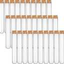 DEPEPE 30pcs 13ml Glass Test Tubes with Cork Stoppers, 15x100mm Small Clear Glass Test Tubes for Scientific Experiments, Plant Propagation and Holiday Gifts