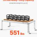 VEVOR Mini Split Ground Stand, Adjustable Anti-Vibration Mini Split Stand for 9000-24000 BTU Ductless Air Conditioner Heat Pump, Heavy Duty AC Base Bracket Floor Mount w/ 551LBS Max. Load Capacity