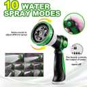 Garden Hose 50ft - Lightweight Water Hose, with 10-Pattern Nozzle, Triple-Layer Construction, All-Weather Hose,Flexible and Anti-Kink, Durable for Watering, Outdoor Use
