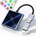 Wireless CarPlay Adapter for iPhone, Converts Wired to Wireless Apple CarPlay Adapter, Includes USB-A to USB-C Dongle, Easy Use, Stable Control, No Delay, Compatible with Cars from 2016 & iOS 10+