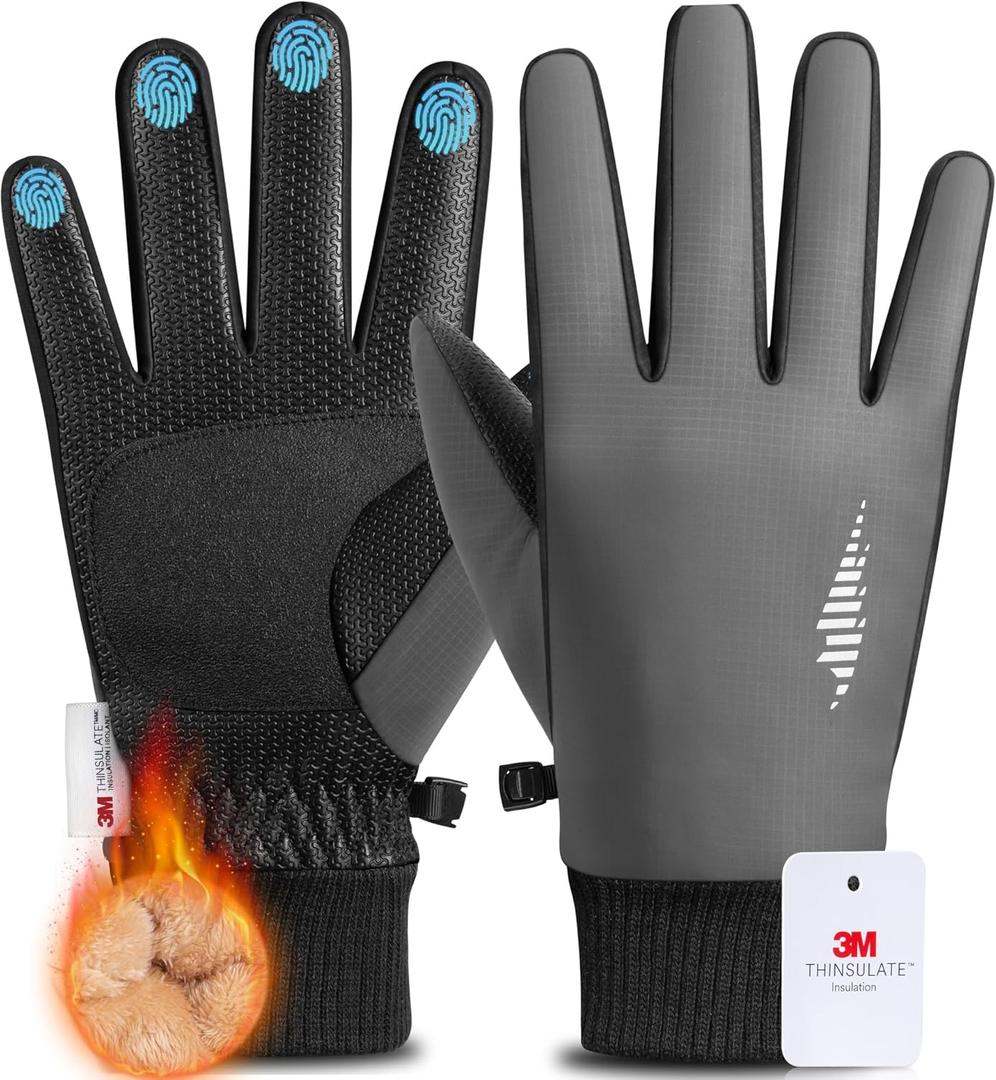 rivmount Winter Gloves 3M Warm Cold Weather Ski Snow for Men Women, Thermal Waterproof Touchscreen Windproof, Suitable for Running, Driving, Cycling, Hiking, Outdoor Sports, Daily Work