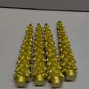 Christmas Tree Shaped Taper Candles, 9.8 Inch Unscented Tree Candle Decorative Christmas Tree Candles Gift for Christmas Festival Celebration Decor, 4PCS, Golden