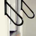 Wall Mounted Handrail Railing Grab Bar for Inoor&Outdoor Steps(Black 2PCS)