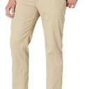 Amazon Essentials Men's Straight-Fit 5-Pocket Stretch Twill Pant, Khaki, 32W x 32L