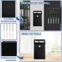Metal Donation Box with Lock Wall Mounted Cash Money Box with Slot for Cash Deposit, Hualleko Money Drop with Lock and Slot for Home/Office/Outdoors 10.2 x 5.6 x 2.9 Inch(Black)