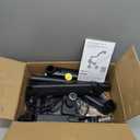 monTEK 17-57 Inch Dual Ultrawide Monitor Arm for Up to 59.4lbs Screen, Aluminum Heavy-Duty Gas Spring Vertical Stackable Curved Screen Adjustable Monitor Stand,75/100mm Vesa Mount, Black (with USB)