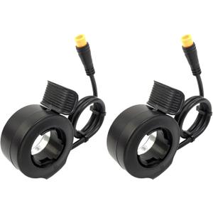 Flylin Electric Scooter Thumb Throttle, 2 Pcs Speed Control Finger Throttle 7/8inch (22mm) Finger Throttle Brake Switch Electric Bike Scooters Replacement for Most E Bikes with Sensor Controller (1)