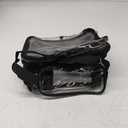 Clear Lunch Bag for Work Correctional Officers - Plastic Transparent Lunch Tote Stadium Bags See Through Womem and Men Ideal for Children 3+, 10.6x8.6x6 inches (Black-1 Pack)