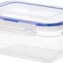 Large Plastic Food Storage Container with airtight Lid for Pantry, Fridge- 20 Cup, 160 Oz- BPA Free, Leakproof Sealed Container- Microwave, Dishwasher and Freezer Safe (5 Quart)