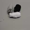 Leotruny 3 Pairs Women's Cotton Opaque Knee High Socks (C06-3 Pairs White Black Gray)