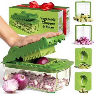 fullstar NEW Fullstar X OTOTO Croc Chop Vegetable Chopper & Slicer - Multifunctional Food Chopper, Crocodile Onion Cutter, Cool Kitchen Gadgets & Housewarming Gifts