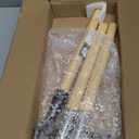 Weed Puller Tool, Stand Up Heavy Duty Root Removal Tool with 4-Claw Head & Long Handle, Garden Hand Weeding Tool - Easily Remove Weeds Without Bending, Pulling,or Kneeling (Bamboo brown)